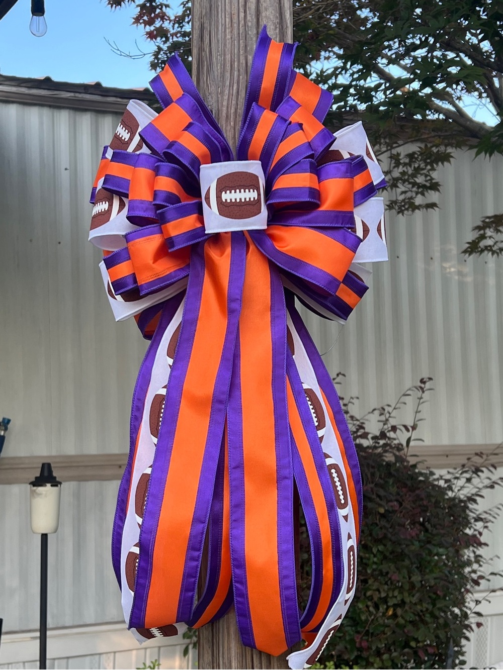 Handmade Clemson Decorative Bow